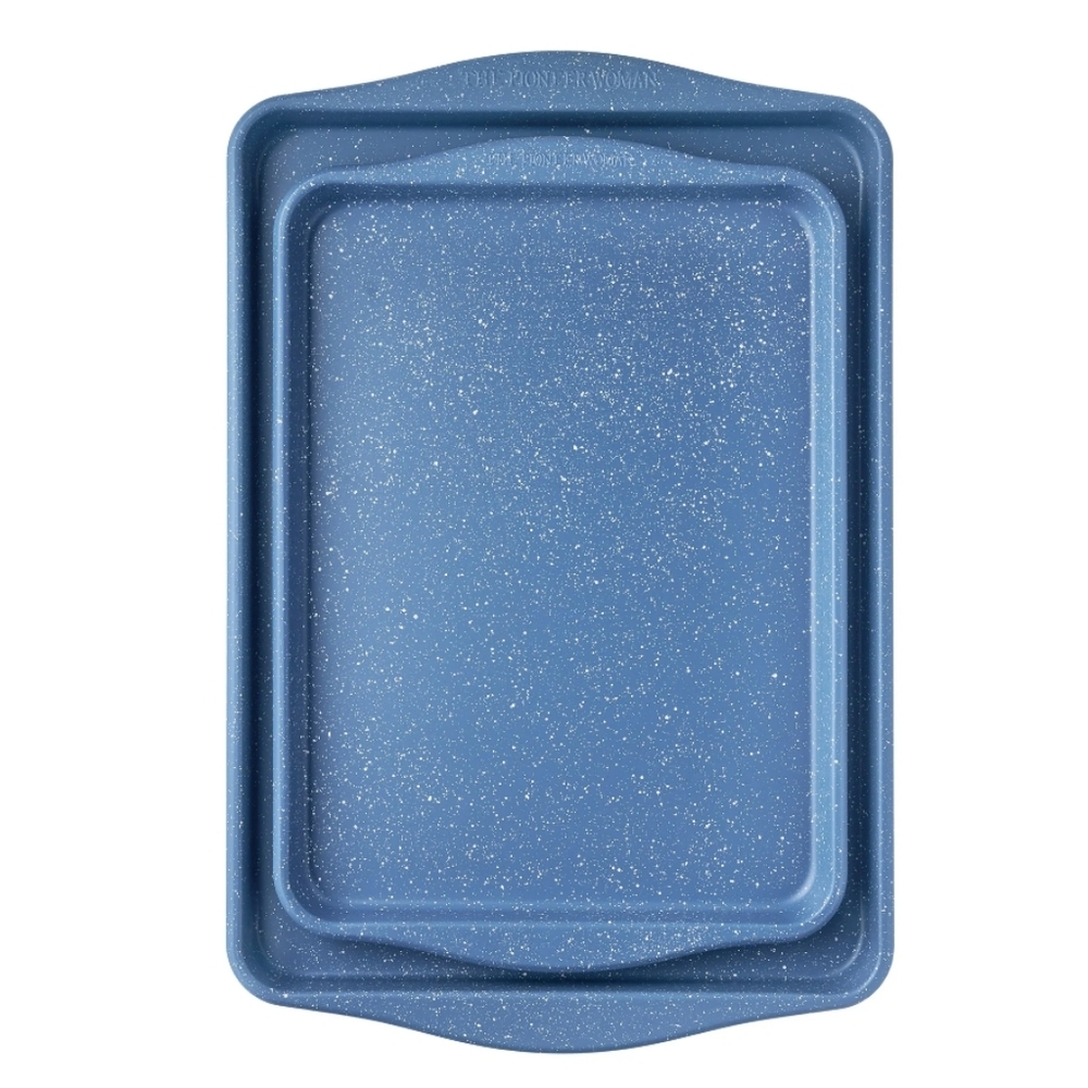 💜 New 2025 The Pioneer Woman Blue Speckled Baking Cookie Tray Sheets Set